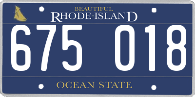 RI license plate 675018