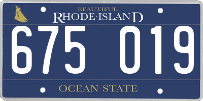 RI license plate 675019