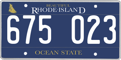 RI license plate 675023