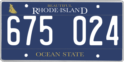 RI license plate 675024