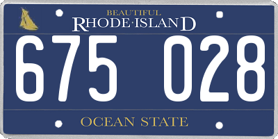 RI license plate 675028