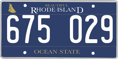 RI license plate 675029
