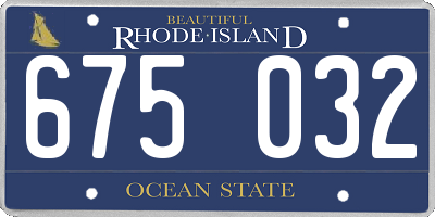 RI license plate 675032