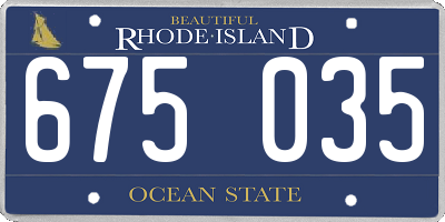 RI license plate 675035