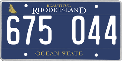 RI license plate 675044