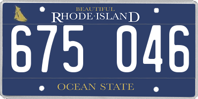 RI license plate 675046