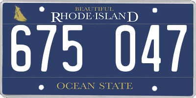 RI license plate 675047