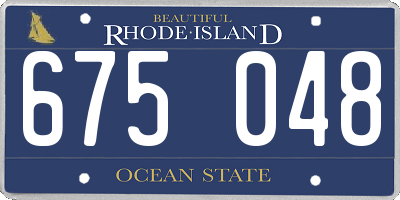 RI license plate 675048