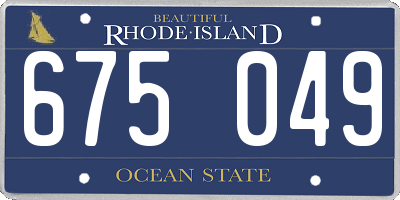 RI license plate 675049