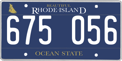 RI license plate 675056