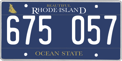 RI license plate 675057