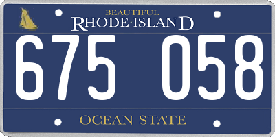 RI license plate 675058