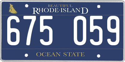 RI license plate 675059