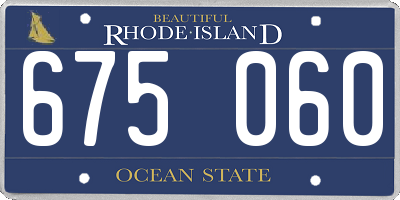 RI license plate 675060
