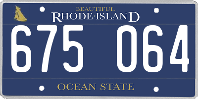RI license plate 675064