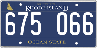 RI license plate 675066