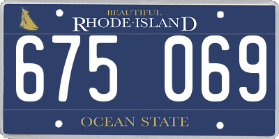 RI license plate 675069