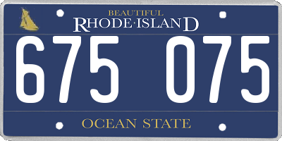 RI license plate 675075