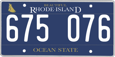 RI license plate 675076