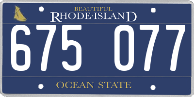 RI license plate 675077