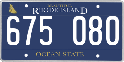 RI license plate 675080