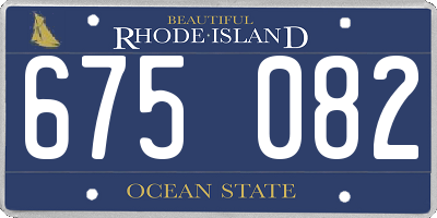 RI license plate 675082