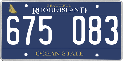 RI license plate 675083
