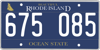 RI license plate 675085