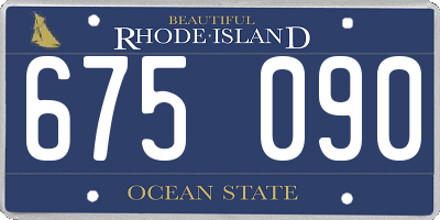 RI license plate 675090