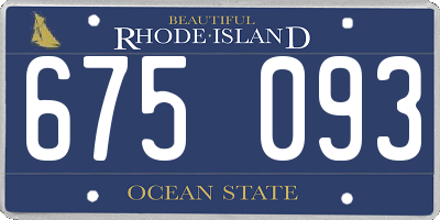RI license plate 675093