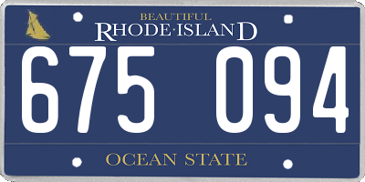 RI license plate 675094