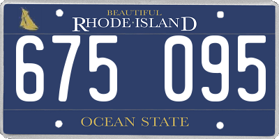 RI license plate 675095