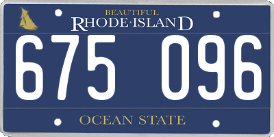 RI license plate 675096
