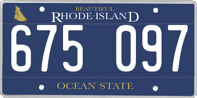 RI license plate 675097