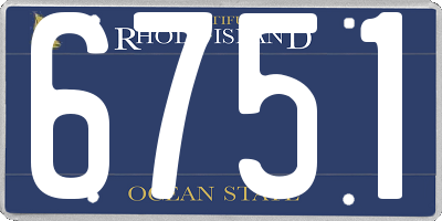 RI license plate 6751