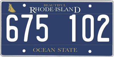 RI license plate 675102