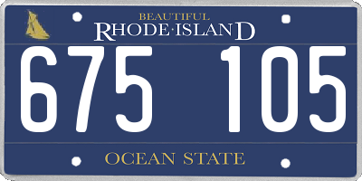 RI license plate 675105