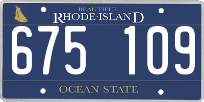 RI license plate 675109