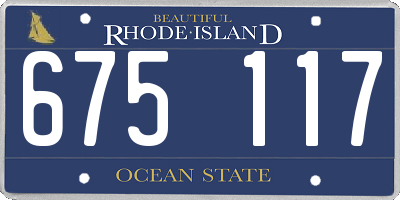 RI license plate 675117
