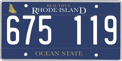 RI license plate 675119