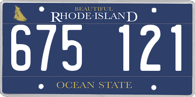 RI license plate 675121