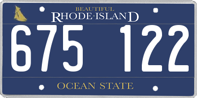 RI license plate 675122