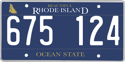 RI license plate 675124