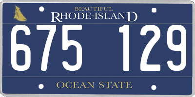 RI license plate 675129