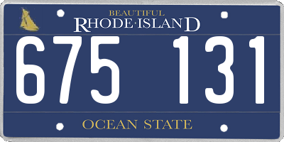 RI license plate 675131
