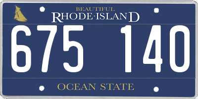 RI license plate 675140