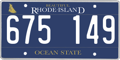 RI license plate 675149