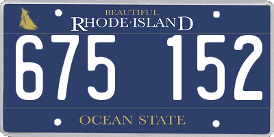 RI license plate 675152