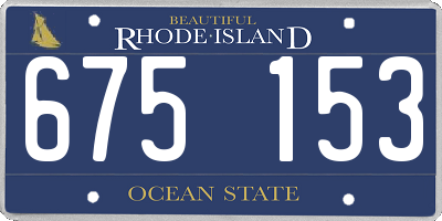 RI license plate 675153