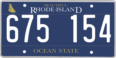 RI license plate 675154